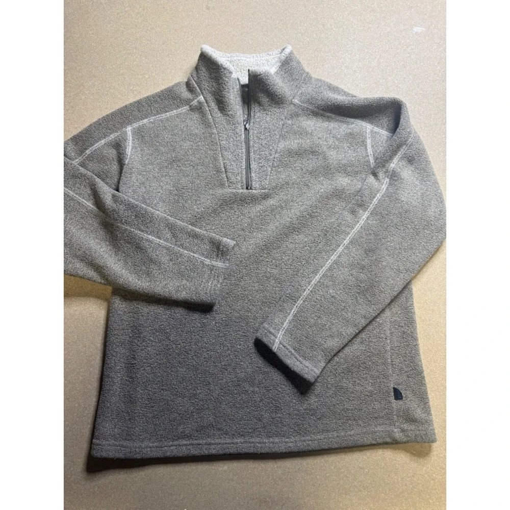 KUHL‎ Mens Fleece Quarter Zip Pullover Sweater - Lightweight Gray Large